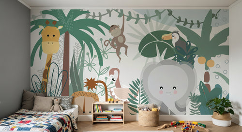 Design C0889 — Papier peint Safari Jungle Animaux - Collection 1 — Novomur