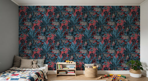 Design D0143 — Papier peint Jungle Enfant Tigre & Singes — motif petit — Novomur