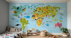 Design D0499 — Papier peint Carte du Monde Enfant — Novomur