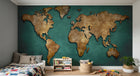 Design D0514 — Papier peint Carte du Monde Enfant — Novomur