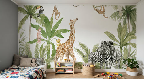 Design D1000 — Papier peint Safari Jungle Animaux - Collection 2 — Novomur