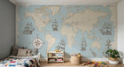 Design E0273 — Papier peint Carte du Monde Enfant — Novomur