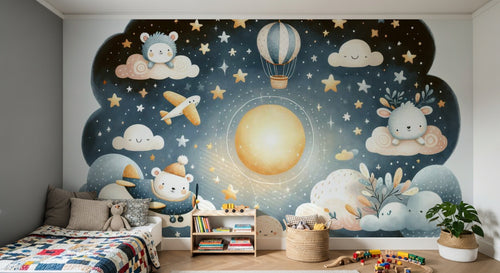 Papier peint Ciel et Galaxie - Sur mesure - Design F0412
