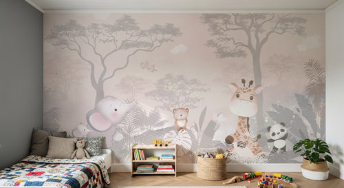 Design F0650 — Papier peint Safari Savane Aquarelle — Novomur