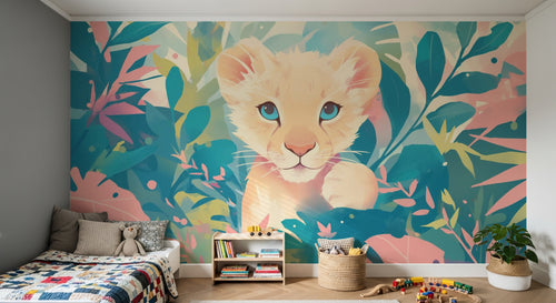 Design F0802 — Papier peint Safari Bébé Pastel — Novomur