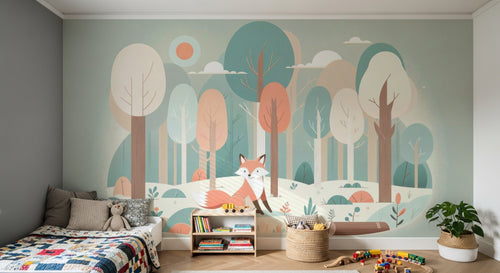 Design F0955 — Papier peint Animaux Forêt — Novomur