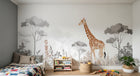 Design F0979 — Papier peint Safari Savane Aquarelle — Novomur
