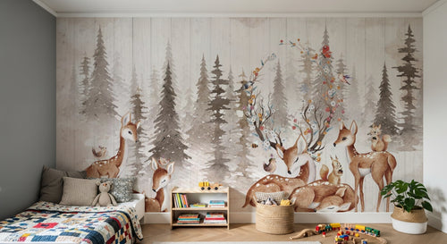 Design SK0922 — Papier peint Animaux Forêt — Novomur
