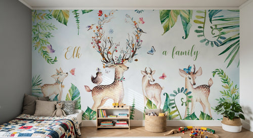 Design SL0085 — Papier peint Animaux Forêt - Collection 2 — Novomur