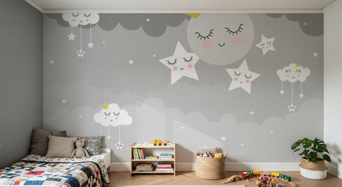 Design SL0517 — Papier peint Ciel Nocturne Enfant - Collection 1 — Novomur