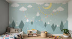 Design SL0740 — Papier peint Montagne Scandinave Enfant — Novomur