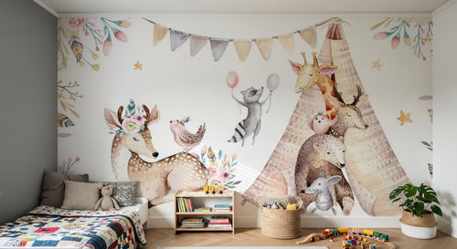 Design SL0817 — Papier peint Animaux Forêt - Collection 2 — Novomur