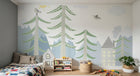 Design SL0840 — Papier peint Forêt Pins et Sapins - Collection 3 — Novomur