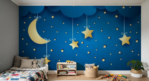 Design ZX0143 — Papier peint Ciel Nocturne Enfant - Collection 2 — Novomur