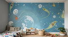 Design ZX0252 — Papier peint Espace planetes fusees astronautes enfant — Novomur