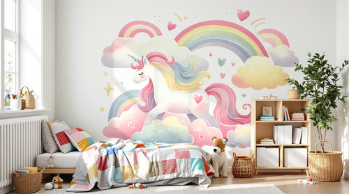 Design A0012 — Papier peint Licorne Enfant — Novomur