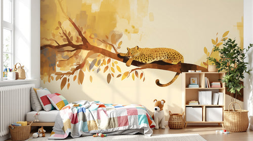 Design A0095 — Papier peint Safari Savane Aquarelle — Novomur