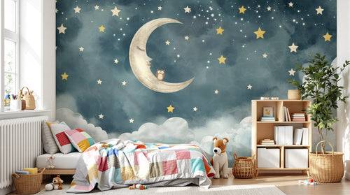 Design A0126 — Papier peint Ciel Nocturne Enfant - Collection 2 — Novomur