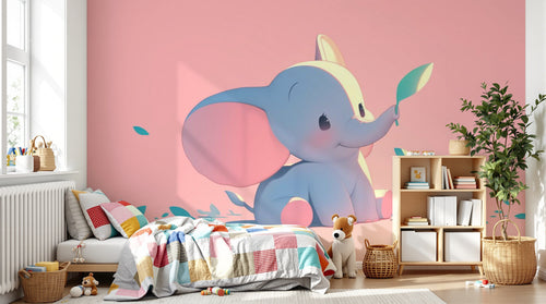 Design A0193 — Papier peint Safari Bébé Pastel — Novomur