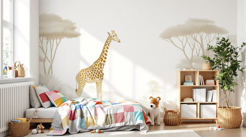 Design A0269 — Papier peint Safari Savane Aquarelle — Novomur