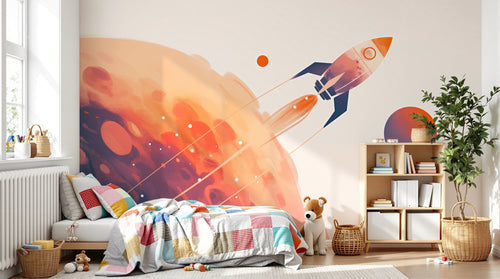 Design A0296 — Papier peint Espace Planètes Enfant — Novomur