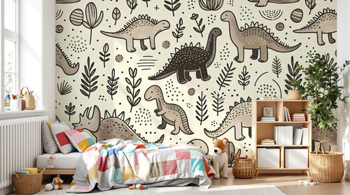 Design A0311 — Papier peint Dinosaures Enfant — Novomur