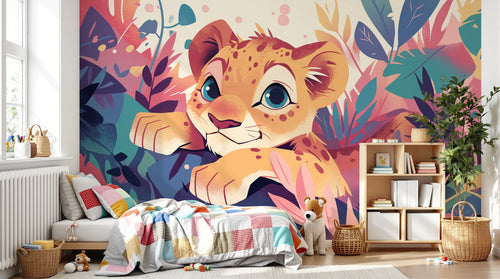 Design A0529 — Papier peint Safari Bébé Pastel — Novomur