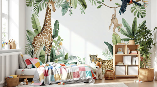Design A0558 — Papier peint Safari Jungle Animaux - Collection 1 — Novomur