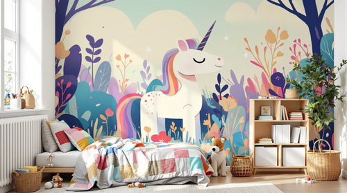 Design A0810 — Papier peint Licorne Enfant — Novomur