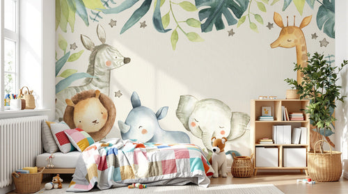 Design AS0561 — Papier peint Safari Jungle Animaux - Collection 2 — Novomur