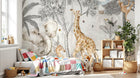 Design B003 — Papier peint Safari sepia tons neutres beige — Novomur