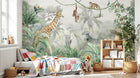 Design B021 — Papier peint Safari Jungle Animaux - Collection 2 — Novomur