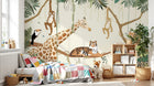 Design B023 — Papier peint Safari Jungle Animaux - Collection 2 — Novomur