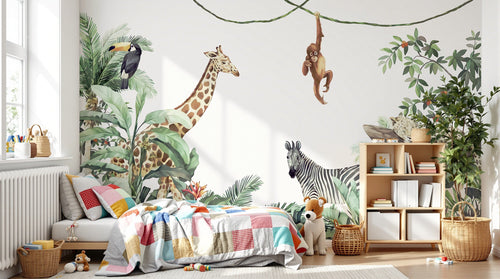 Design C0024 — Papier peint Safari Jungle Animaux - Collection 2 — Novomur