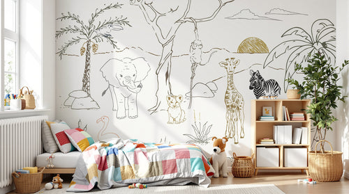 Design C0741 — Papier peint Safari Enfant — Novomur