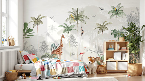 Design C0942 — Papier peint Safari Jungle Animaux - Collection 2 — Novomur