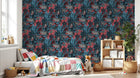 Design D0143 — Papier peint Jungle Enfant Tigre & Singes — motif petit — Novomur