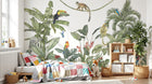 Design D0296 — Papier peint Jungle Enfant Tigre & Singes — Novomur