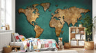 Design D0514 — Papier peint Carte du Monde Enfant — Novomur