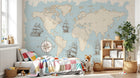 Design E0273 — Papier peint Carte du Monde Enfant — Novomur
