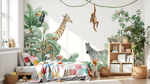 Design F0350 — Papier peint Safari Jungle Animaux - Collection 2 — Novomur
