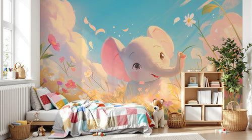 Design F0794 — Papier peint Safari Bébé Pastel — Novomur