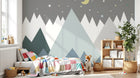 Design SL0370 — Papier peint Montagne Scandinave Enfant — Novomur
