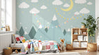 Design SL0740 — Papier peint Montagne Scandinave Enfant — Novomur