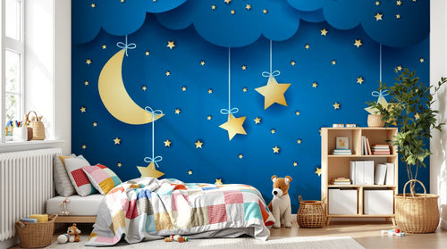 Design ZX0143 — Papier peint Ciel Nocturne Enfant - Collection 2 — Novomur