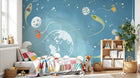 Design ZX0252 — Papier peint Espace planetes fusees astronautes enfant — Novomur