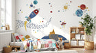 Design ZX0787 — Papier peint Espace fusee planetes OVNI etoiles enfant — Novomur
