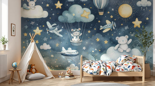 Design A0068 — Papier peint Ciel Nocturne Enfant - Collection 2 — Novomur