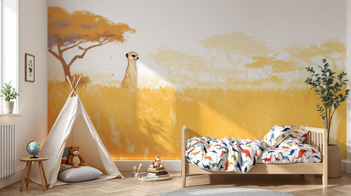 Design A0072 — Papier peint Safari Savane Aquarelle — Novomur