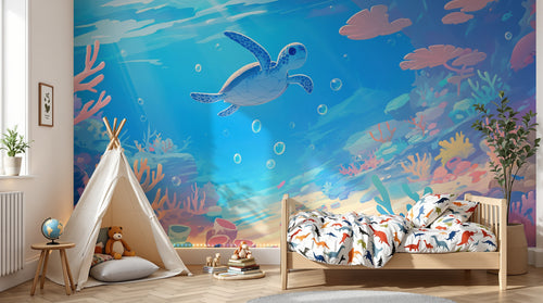 Design A0168 — Papier peint Océan Enfant — Novomur